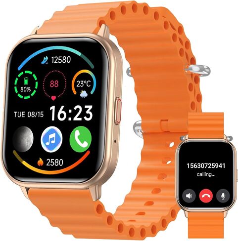 Smart Watch for Men Women, 1.83" HD Screen, Smartwatch with Heart/Sleep Rate Monitor, IP68 Waterproof Fitness Watch with Zinc Alloy Frame, 20+ Sport Modes, Notifications Compatible with iOS Android in Saudi Arabia