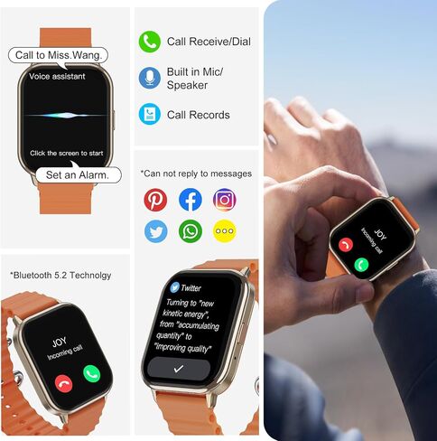 Smart Watch for Men Women, 1.83" HD Screen, Smartwatch with Heart/Sleep Rate Monitor, IP68 Waterproof Fitness Watch with Zinc Alloy Frame, 20+ Sport Modes, Notifications Compatible with iOS Android in Saudi Arabia