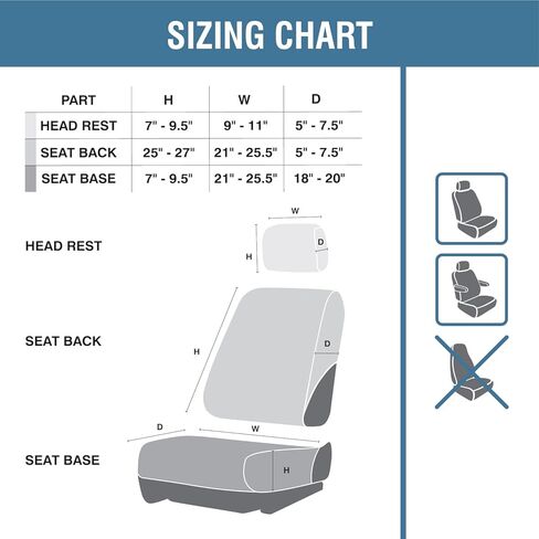 Hooey Low Back Seat Cover, Durable Bucket Seat Protection, Easy to Install Seat Covers for Car, Truck, Van, SUV, Hazer (Baja) in Kuwait