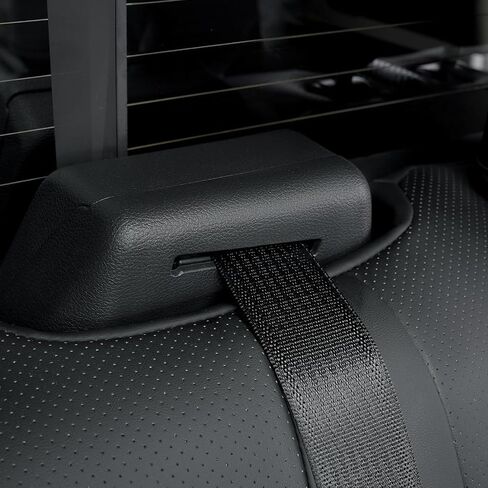 لأغطية مقاعد Ford F150 2021 2022 2023 2024، تناسب فقط F150 2021-2024 Crew Cab (XL، XLT)، جلد مقاوم للماء مناسب خصيصًا لملحقات Ford F150، أسود مع ألياف الكربون in Saudi Arabia