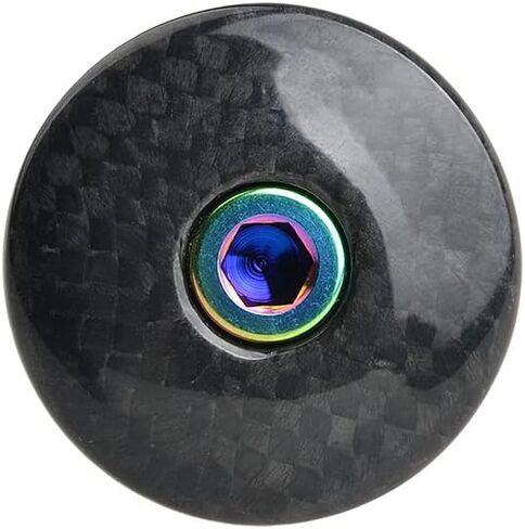 1 1/8 بوصة 3K من ألياف الكربون لركوب الدراجات غطاء علوي مع مسمار تيتانيوم M6x35mm in Kuwait