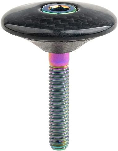 1 1/8 بوصة 3K من ألياف الكربون لركوب الدراجات غطاء علوي مع مسمار تيتانيوم M6x35mm in Kuwait