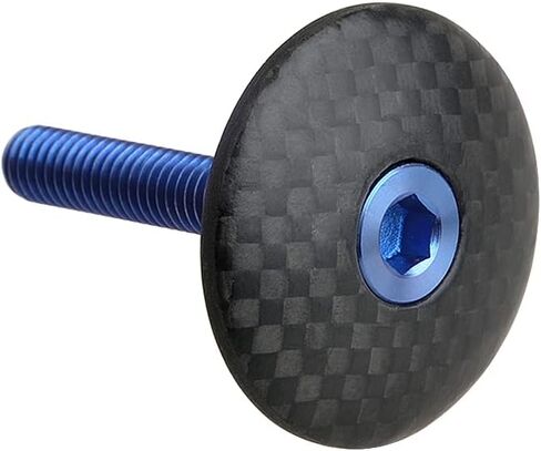1 1/8 بوصة 3K من ألياف الكربون لركوب الدراجات غطاء علوي مع مسمار تيتانيوم M6x35mm in Kuwait