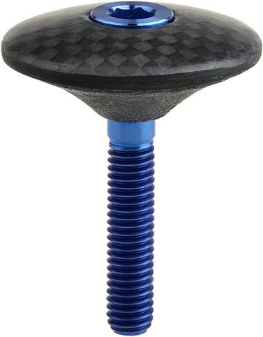 1 1/8 بوصة 3K من ألياف الكربون لركوب الدراجات غطاء علوي مع مسمار تيتانيوم M6x35mm in Kuwait