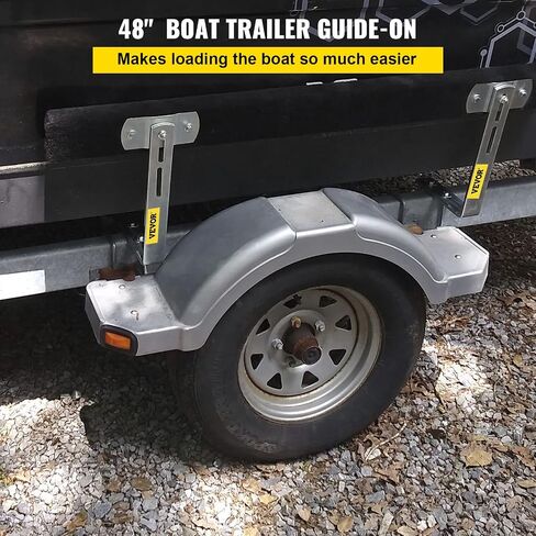 VEVOR Boat Trailer Guide-ons, 48", 2PCS Rustproof Steel Trailer Guide ons, Trailer Guides with Carpet-Padded Boards, Mounting Parts Included, for Ski Boat, Fishing Boat or Sailboat Trailer in Saudi Arabia