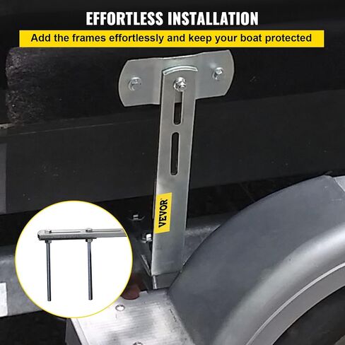 VEVOR Boat Trailer Guide-ons, 48", 2PCS Rustproof Steel Trailer Guide ons, Trailer Guides with Carpet-Padded Boards, Mounting Parts Included, for Ski Boat, Fishing Boat or Sailboat Trailer in Saudi Arabia