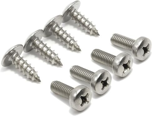 License Plate Screws Compatible with Mazda - Stainless Steel - for Front or Rear Mounting - Fits All Mazda Models - Black Oxide (Pack of 8) in Kuwait