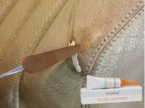 حشوة جلدية سائلة من كولورلوك 7 مل لملء أو إصلاح الثقوب الصغيرة والتمزقات والخدوش العميقة والشقوق على مقاعد السيارة الجلدية والأثاث وغيرها من العناصر الجلدية (F034 - أسود، 7 مل) in Kuwait