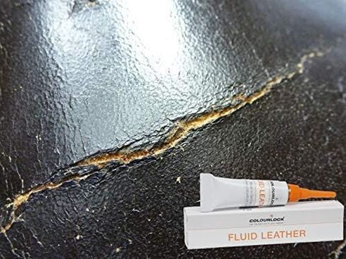 حشوة جلدية سائلة من كولورلوك 7 مل لملء أو إصلاح الثقوب الصغيرة والتمزقات والخدوش العميقة والشقوق على مقاعد السيارة الجلدية والأثاث وغيرها من العناصر الجلدية (F034 - أسود، 7 مل) in Kuwait