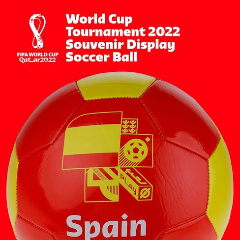 Capelli Sport ‎FIFA World Cup Qatar 2022 Team Spain Soccer Ball Souvenir Display, Officially Licensed Futbol for Youth and Adult Soccer Players, Red in Saudi Arabia