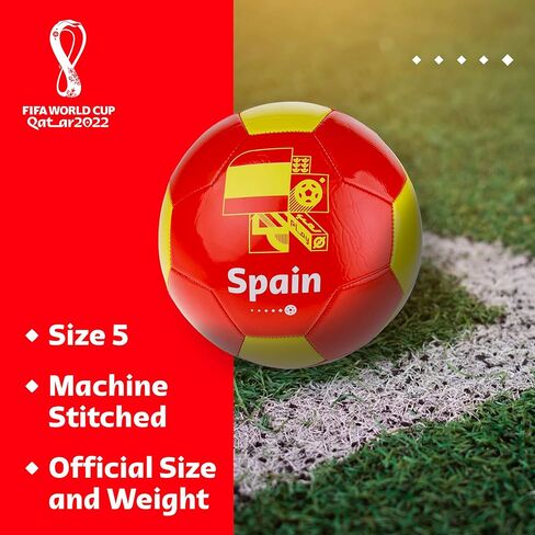 Capelli Sport ‎FIFA World Cup Qatar 2022 Team Spain Soccer Ball Souvenir Display, Officially Licensed Futbol for Youth and Adult Soccer Players, Red in Saudi Arabia