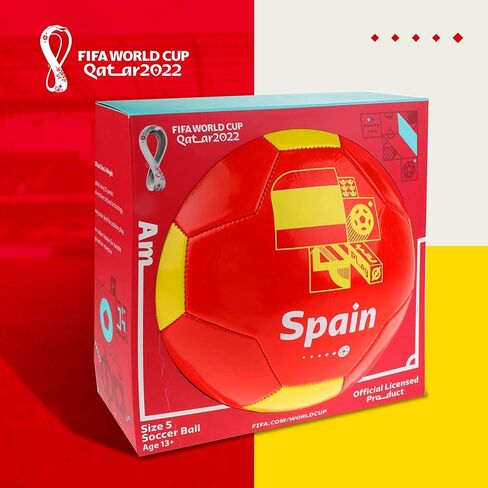 Capelli Sport ‎FIFA World Cup Qatar 2022 Team Spain Soccer Ball Souvenir Display, Officially Licensed Futbol for Youth and Adult Soccer Players, Red in Saudi Arabia
