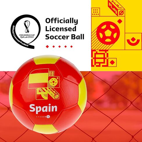 Capelli Sport ‎FIFA World Cup Qatar 2022 Team Spain Soccer Ball Souvenir Display, Officially Licensed Futbol for Youth and Adult Soccer Players, Red in Saudi Arabia
