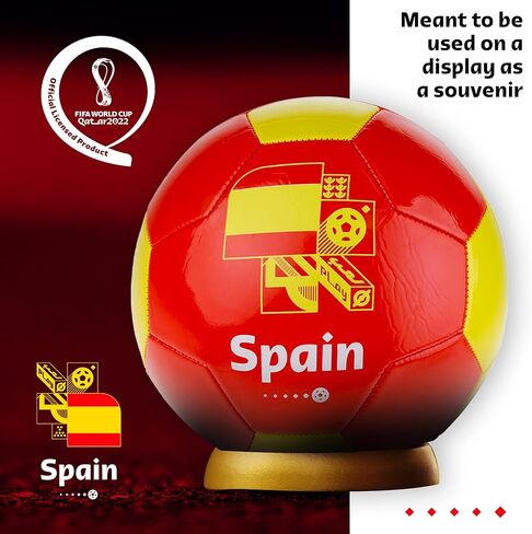 Capelli Sport ‎FIFA World Cup Qatar 2022 Team Spain Soccer Ball Souvenir Display, Officially Licensed Futbol for Youth and Adult Soccer Players, Red in Saudi Arabia