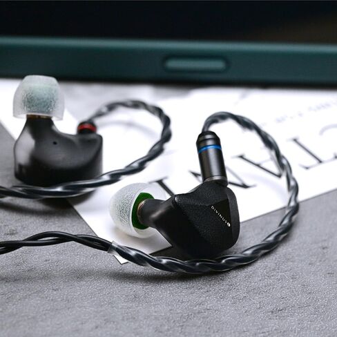 HiFiGo TANGZU x Divinus FUDU VERSE1 3 Hybrid Drivers in-Ear Monitors, Zen Series 10mm DD+ 2BA Drivers IEMs in-Ear Earphone with 3D Printed Shell (Black, 3.5mm) in Saudi Arabia