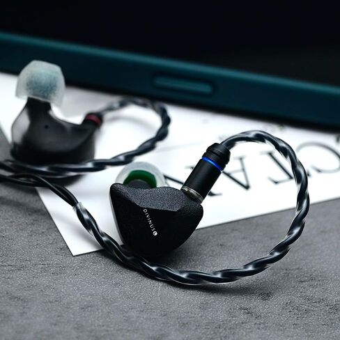 HiFiGo TANGZU x Divinus FUDU VERSE1 3 Hybrid Drivers in-Ear Monitors, Zen Series 10mm DD+ 2BA Drivers IEMs in-Ear Earphone with 3D Printed Shell (Black, 3.5mm) in Saudi Arabia