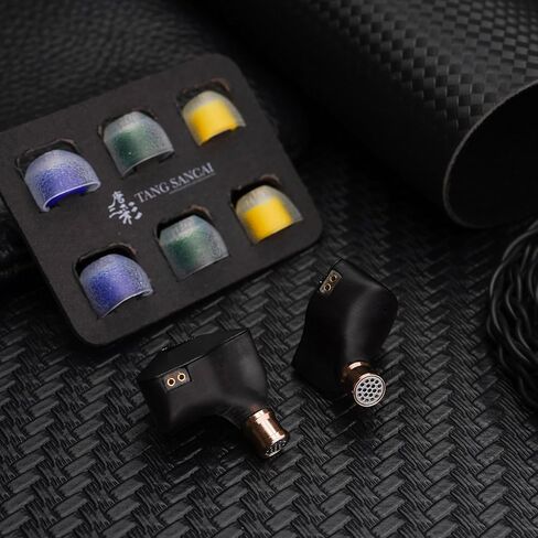 HiFiGo TANGZU x Divinus FUDU VERSE1 3 Hybrid Drivers in-Ear Monitors, Zen Series 10mm DD+ 2BA Drivers IEMs in-Ear Earphone with 3D Printed Shell (Black, 3.5mm) in Saudi Arabia