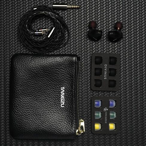 HiFiGo TANGZU x Divinus FUDU VERSE1 3 Hybrid Drivers in-Ear Monitors, Zen Series 10mm DD+ 2BA Drivers IEMs in-Ear Earphone with 3D Printed Shell (Black, 3.5mm) in Saudi Arabia