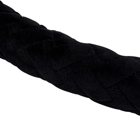 Flying Banner car Steering Wheel Cover Gel Massage Velvet Cool Warm Universal Size 15 inches SUV Truck Anti Slip Odorless Summer Winter (Black Beige, Gel Massage) in Saudi Arabia