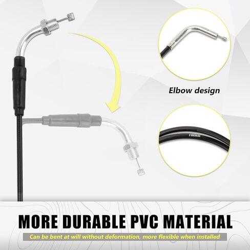 nibbi High Performance Throttle Cable Adjustable Motorcycle Throttle Cable 180 CM/71inch for Scooter Throttle Go Karts SSR Yamaha Suzuki Kawasaki Honda GY6 in Saudi Arabia