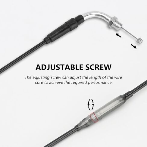 nibbi High Performance Throttle Cable Adjustable Motorcycle Throttle Cable 180 CM/71inch for Scooter Throttle Go Karts SSR Yamaha Suzuki Kawasaki Honda GY6 in Saudi Arabia