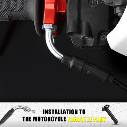 nibbi High Performance Throttle Cable Adjustable Motorcycle Throttle Cable 180 CM/71inch for Scooter Throttle Go Karts SSR Yamaha Suzuki Kawasaki Honda GY6 in Saudi Arabia