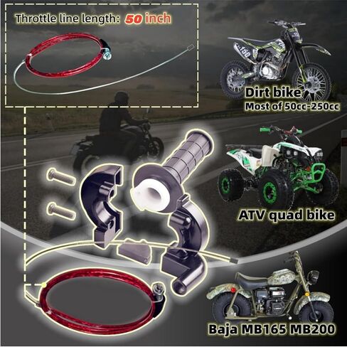 مقبض مسرع كابل الخانق الملتوي 7/8 بوصة 22 مم لدراجة ميكوني الصغيرة كولمان CT200U CT200U-EX MB200 BT200X CT100 Doodle Baja Warrior 50 90 110 125cc Dirt Bike Pit Bug Blitz Dirt Bug Racer in Saudi Arabia