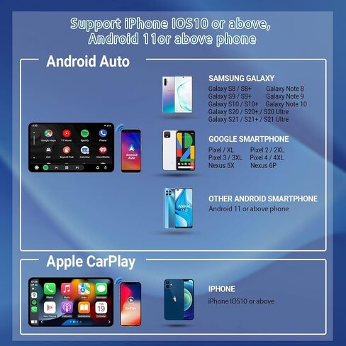 Play2Video OTTOCAST Android Auto & Apple CarPlay 2 في 1 محول فيديو الوسائط المتعددة مع محول Carplay اللاسلكي المدمج في تطبيق YouTube/Netflix لسيارات CarPlay السلكية من عام 2015 in Saudi Arabia