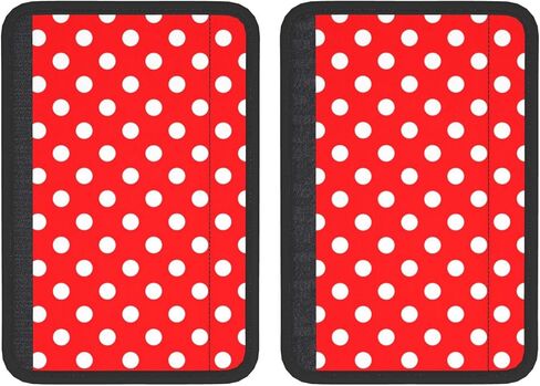 Red White Polka Dot Seat Belt Cover Fits Cars Trucks SUV Sedans Air Permeability Car Seatbelt Strap Cover, Auto Interior Accessories Protector in Kuwait