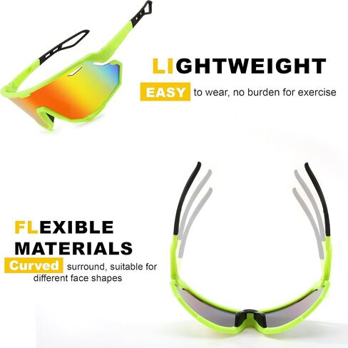 FEISEDY Sport Sunglasses for Men Women, Cycling Glasses with UV Protection, for Baseball, Ski, Runing, Golf B0082 in Saudi Arabia