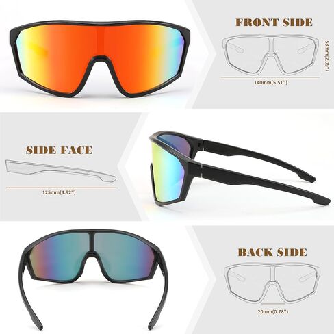 FEISEDY Cycling Sunglasses Men Women, UV400 Protection for Baseball Cycling Sun Glasses Youth 8-12 B0085 in Kuwait