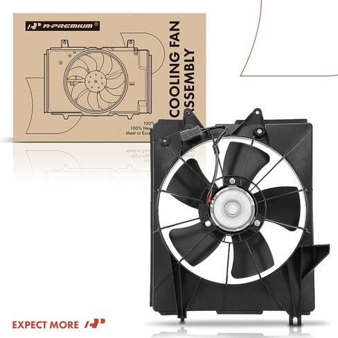 A-Premium Engine Radiator Cooling Fan Assembly Compatible with Select Honda Models - Odyssey 2005-2010 - Replace# 19015RGLA01, 19020RGLA01 in Saudi Arabia