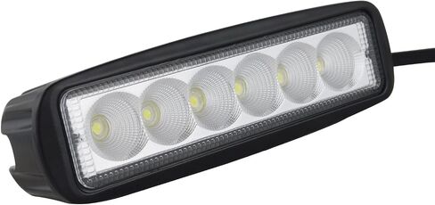 Willpower 6 في شريط ضوء العمل LED 2 قطعة 18 واط مصباح LED للفيضانات للطرق الوعرة عالي الطاقة ATV Jeep 4x4 جرار على الطرق الوعرة ضوء الضباب القيادة بار Rree Truck SUV Car IP67 مقاوم للماء 12-24 فولت in Kuwait