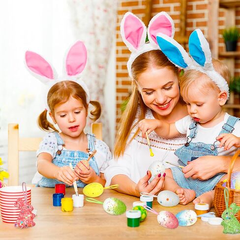 24 قطعة من زخارف بيض عيد الفصح والجزر، زخارف معلقة من الفوم الملون، زينة أرنب عيد الفصح المعلقة من الفوم الفاخر، بريق الجزر الاصطناعي، ديكورات شجرة عيد الفصح، ديكورات المنزل والحفلات اليدوية in Kuwait