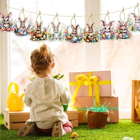18 قطعة من زينة عيد الفصح، علامات هدايا أرنب عيد الفصح، زينة شجرة عيد الفصح المعلقة، مشغولات يدوية لحفلات عيد الفصح in Kuwait