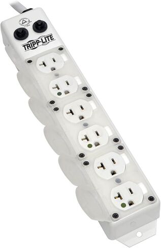 Tripp Lite Medical-Grade Power Strip, 4 15A Hospital-Grade Outlets, 3 ft. Extendable Coiled Cord, UL 1363A (PS-410-HGOEMCC) White in Saudi Arabia