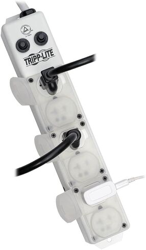 Tripp Lite Medical-Grade Power Strip, 4 15A Hospital-Grade Outlets, 3 ft. Extendable Coiled Cord, UL 1363A (PS-410-HGOEMCC) White in Saudi Arabia