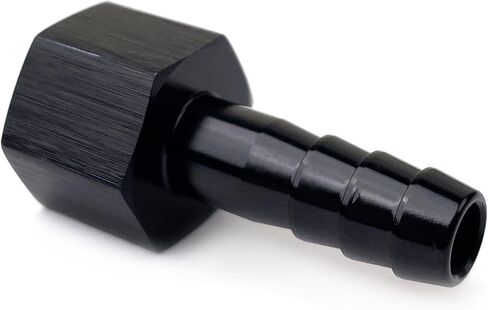 M12x1.5 ذكر إلى 3/8 (9.5 مللي متر) خرطوم بارب المناسب مضخة زيت الوقود مدخل محول مع آل غسالة الألومنيوم الأسود بأكسيد in Saudi Arabia