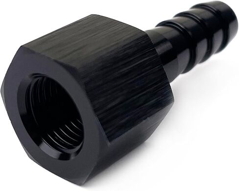 M12x1.5 ذكر إلى 3/8 (9.5 مللي متر) خرطوم بارب المناسب مضخة زيت الوقود مدخل محول مع آل غسالة الألومنيوم الأسود بأكسيد in Saudi Arabia