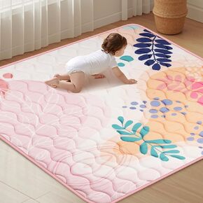 Baby Play Mat for Floor 50'' x 50'', Thicken Soft Padding Playmats for Playpen, Non Slip Baby Crawling Mat Foldable, Easy Care Machine Washable