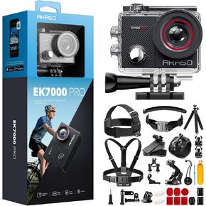 AKASO EK7000 Pro Action Camera and 42 in 1 Action Camera Accessories Kit Bundle