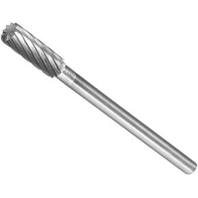 Tungsten Carbide Rotary Burrs File, 1/8" Shank 4mm Dia, Single Cut Cylinder Shape Rotary Burrs Tool - (Applications: for Metal Carving)