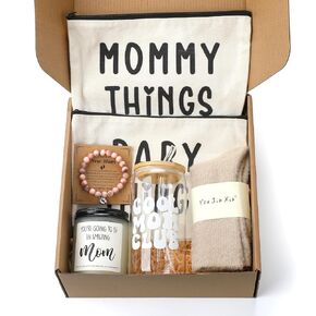 Maxdot 8 Piece New mom Gifts for Women After Birth New Mom Care Package Box After Birth Baby Shower Gifts Basket for Expecting Mommy to Be Pregnancy Postpartum for First Time Mothers Day Birthday