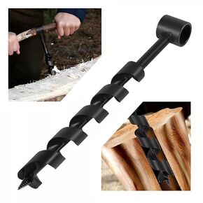 1 Inch Hand Auger Wrench 1" X 12" Manual Hole Scotch Eye Wood Auger Drill Bit for Camping and Survival and Bushcraft Backpack Tool