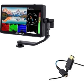 FEELWORLD F6 Plus Camera Monitor with 1× Mini HDMI Cable