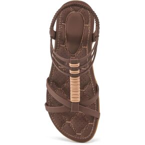 Alicegana Womens Sandals Summer Dressy Comfortable Flat Shoes Non Slip Gladiator Walking Casual Beach