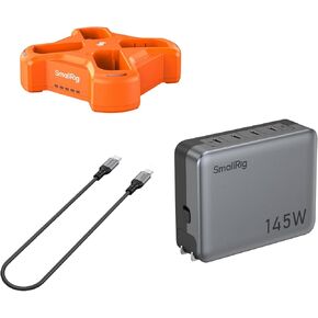 SmallRig LP-E6NH 4-Slot Charger and 145W Charger and 240 USB C to C Cable
