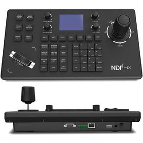 NDI PTZ Controller PTZ Camera Joystick Controller, PoE Network 4D PTZ Keyboard VISCA PELCO D/P RS232 RS485 for Video Conference Broadcast Church Live Streaming