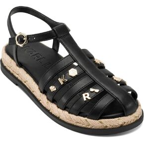 KARL LAGERFELD Women's Everyday Cushioned Insole Vadyn-Flat Mule Slide Sandal