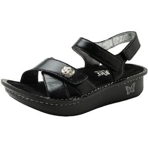 Alegria Women Kelsi Cross Strap Adjustable Leather Sandal in Kuwait